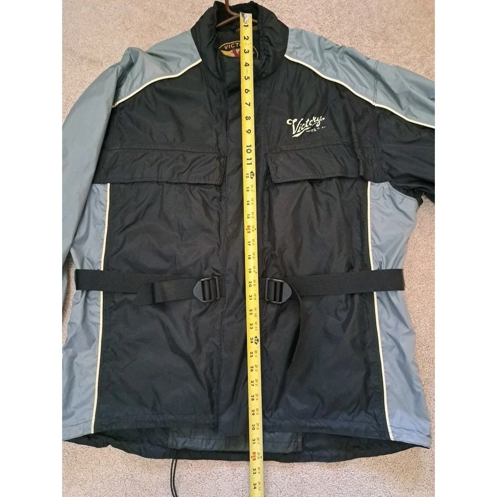 Vintage Victory Motorcycles Polaris Weather Foldable Rain Men's Jacket Zip XXL